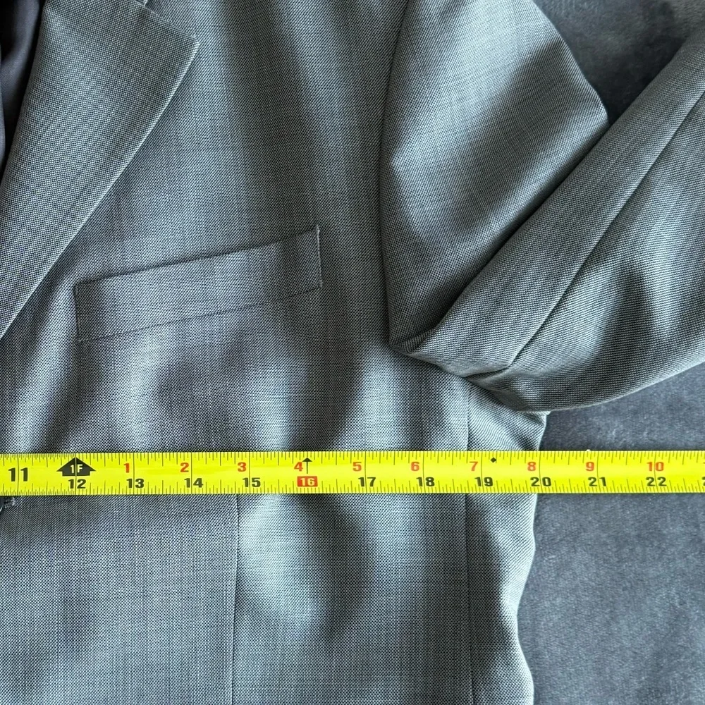 Banana Republic Blazer Men's 38S Wool Blend Light Gray 3 Buttons Business Formal